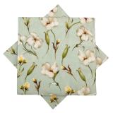 Serviett blomsterbris lys grønn