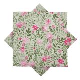 Serviett blomster harmoni rosa