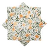 Serviett blomster harmoni gul