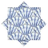 Serviett skjell blå