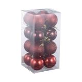 Julekuler 16 pk rød