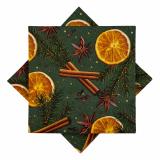 Serviett Julegløgg grønn