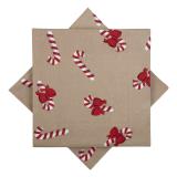 Serviett Candy cane beige