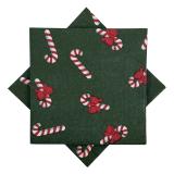 Serviett Candy cane grønn