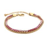 Armbånd, ombrè pink G