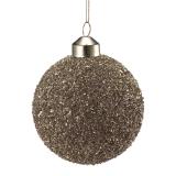 Julekule glitter perle 8cm gull
