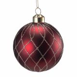 Julekule sparkle rød nærbilde