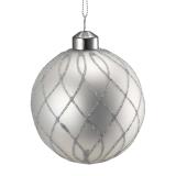 Julekule sparkle hvit nærbilde