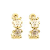 Øreringer med hvite blomster