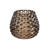 Telysholder Kongle 10cm lys brun