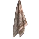 Skjerf Paisley 70x70 cm beige