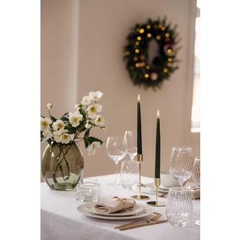 Festlys lakk 4pk mørk grønn på dekt spisebord