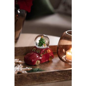 Snøkule Bil med tre på lysfat 