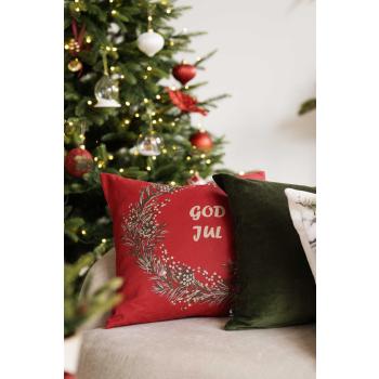 Putetrekk God Jul krans i sofa med matchende pute