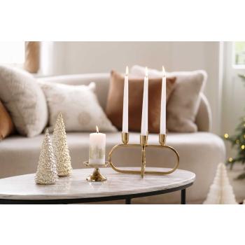 Festlys lakk 4pk hvit i adventsstake på bord