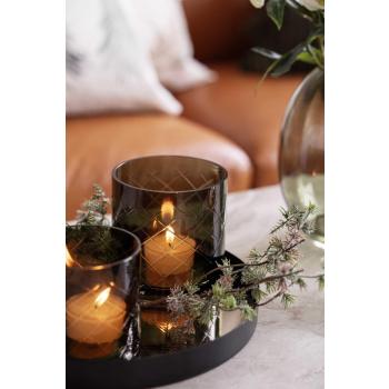 Lyslykt Billie rutet to størrelser på lysfat med girlander