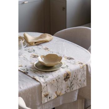 Dekt bord med asjett ada og skål pia med vårløper