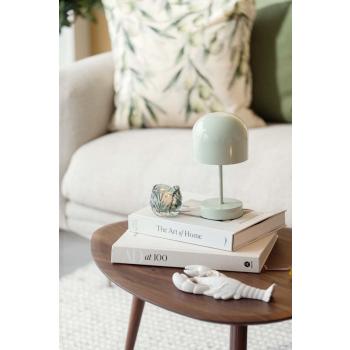 Bordlampe Napoli oppladbar på sofabord med telysholder vanja og figur hummer