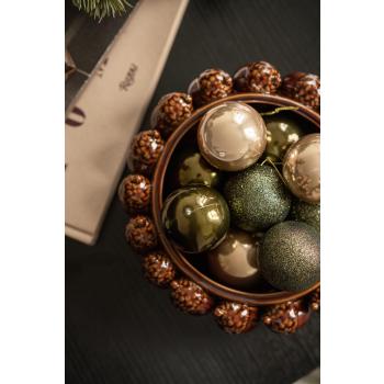 Julekuler 16 pk grønne i kongleskål