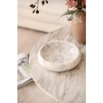 Marmorskål på sofabord