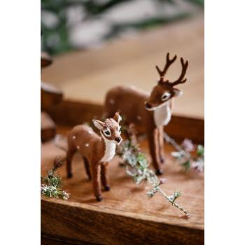 Dåhjort stor på lysfat med dåhjort liten