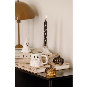 Spøkelse kopp med dekorfigurer av gresskar og spøkelse