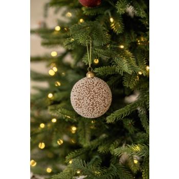 Julekule perledryss på tre