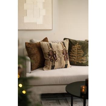 Putetrekk velur Gulltre broderi i kombinasjon med andre puter