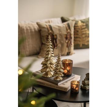 Dekortre Wren gull i to størrelser på sofabord med telysholder