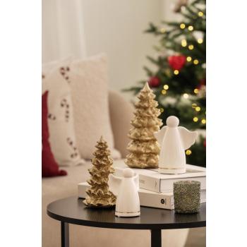 Telystestake Glitter Grønn med dekorengler og dekortre lucas