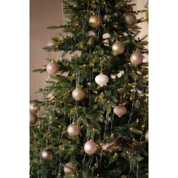 Julekule sparkle gull i juletre med matchende julekuler