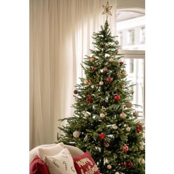 Juletre Gausta m/lys pyntet med julekuler