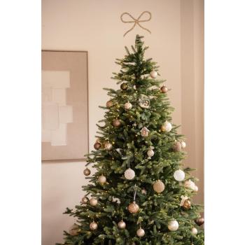 Julekule dråpe rille brun i juletre med matchende julekuler