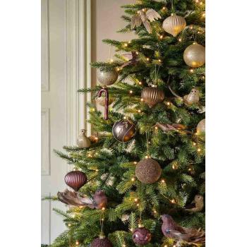 Fugl på klype Glam i juletre med julekuler