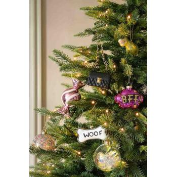 Julekule Woof på juletre med andre morsomme julekuler