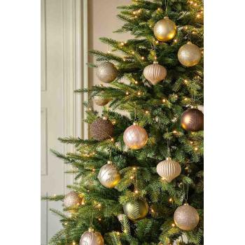 Julekule blader brun i juletre med matchende julekuler