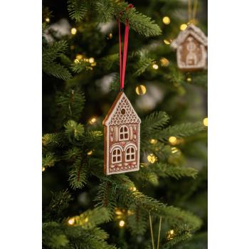 Hengende pepperkakehus på juletre