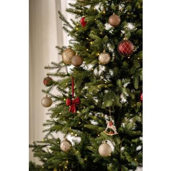 Julekule glitter perle brun