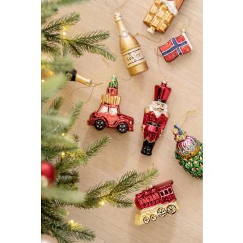 Julekule Flagg med annen julepynt