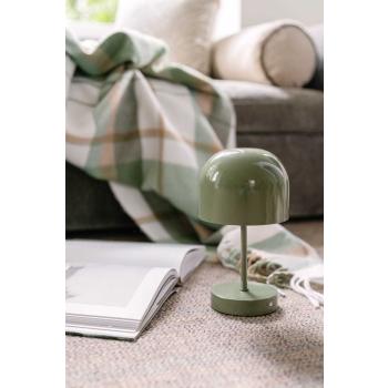 Bordlampe Napoli oppladbar på gulv med pledd