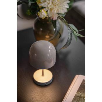 Bordlampe Napoli oppladbar beige på sofabord