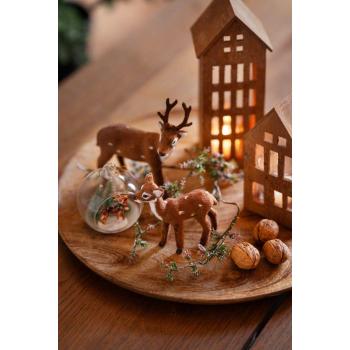 Dåhjort liten i lysfat med dåhjort stor