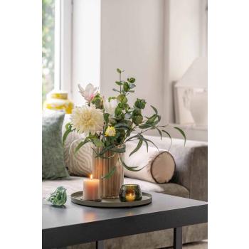 Vase Luca på lysfat med lysholder og dekorfigur