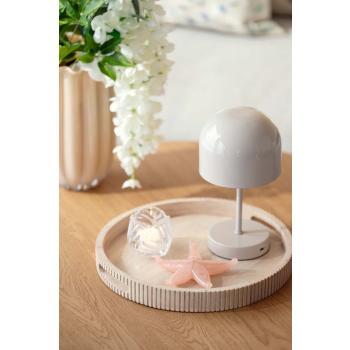 Bordlampe Napoli oppladbar beige på lysfat