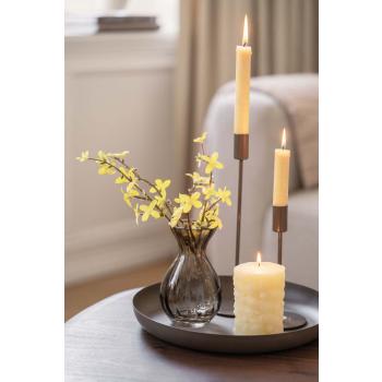 Kubbelys Blomst på lysfat melina med vase stella og lysestake melina