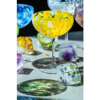 Gult champagneglass fra Magnor