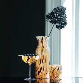 Swirl glass fra Magnor i bruntoner