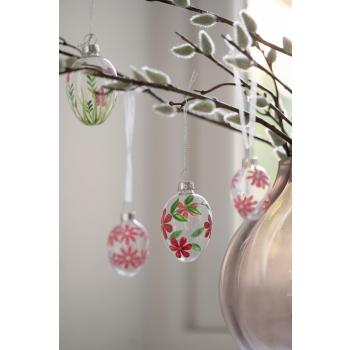 Gåsunger med glassegg med blomster