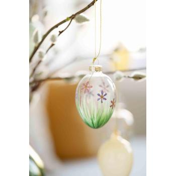 Glassegg Blomstereng i gren gåsunger