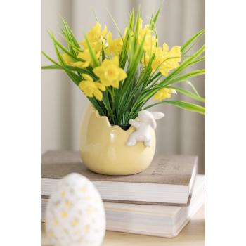 Påskelije i potte med harer 